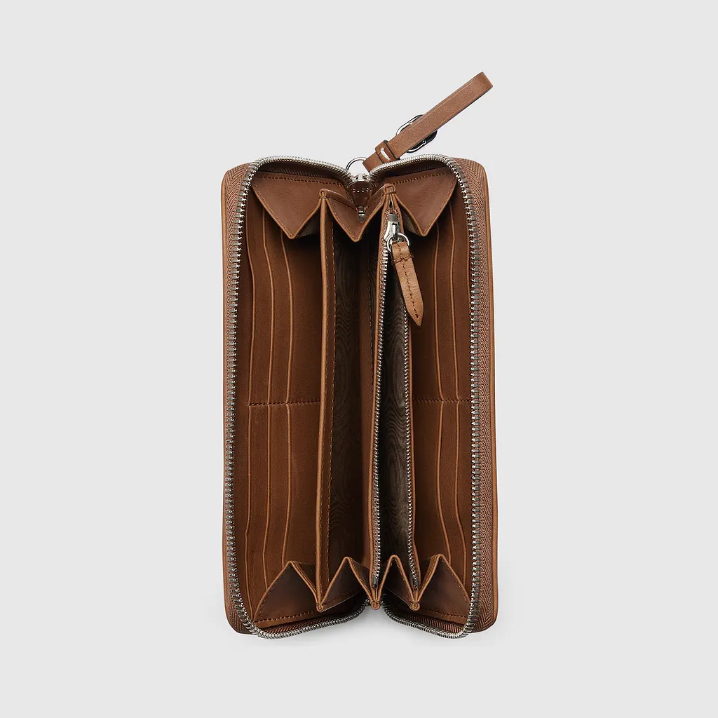 Gg Emblem Zip Around Wallet