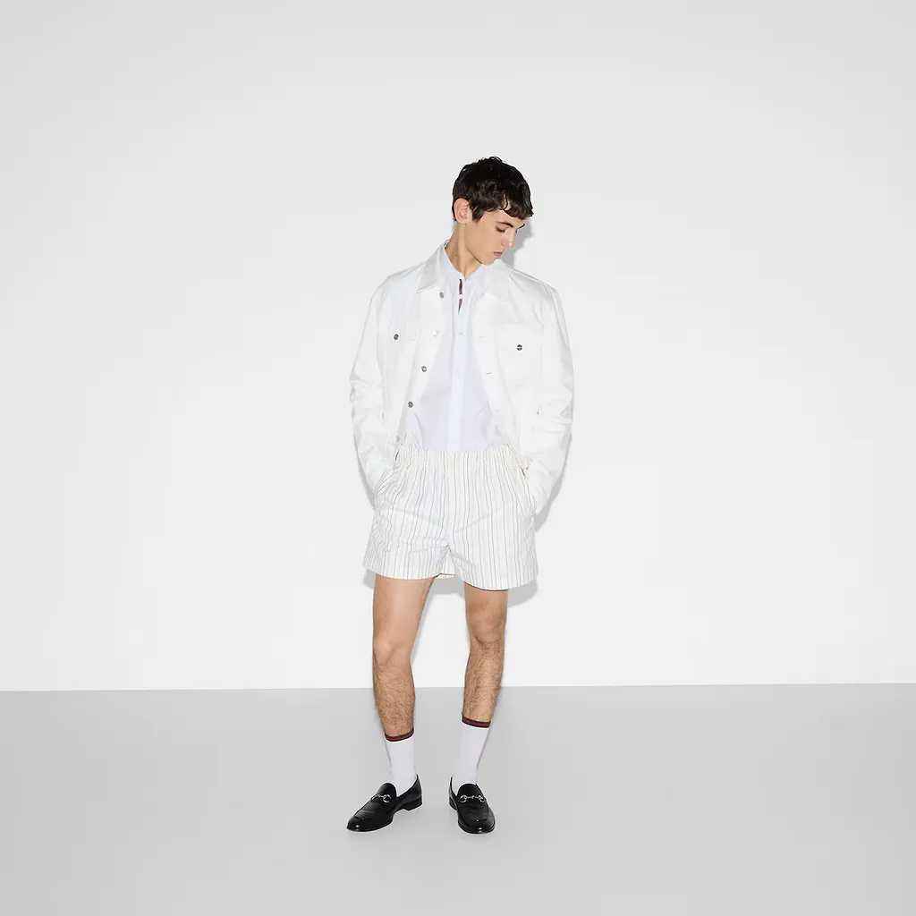 Cotton Poplin Shirt With Web