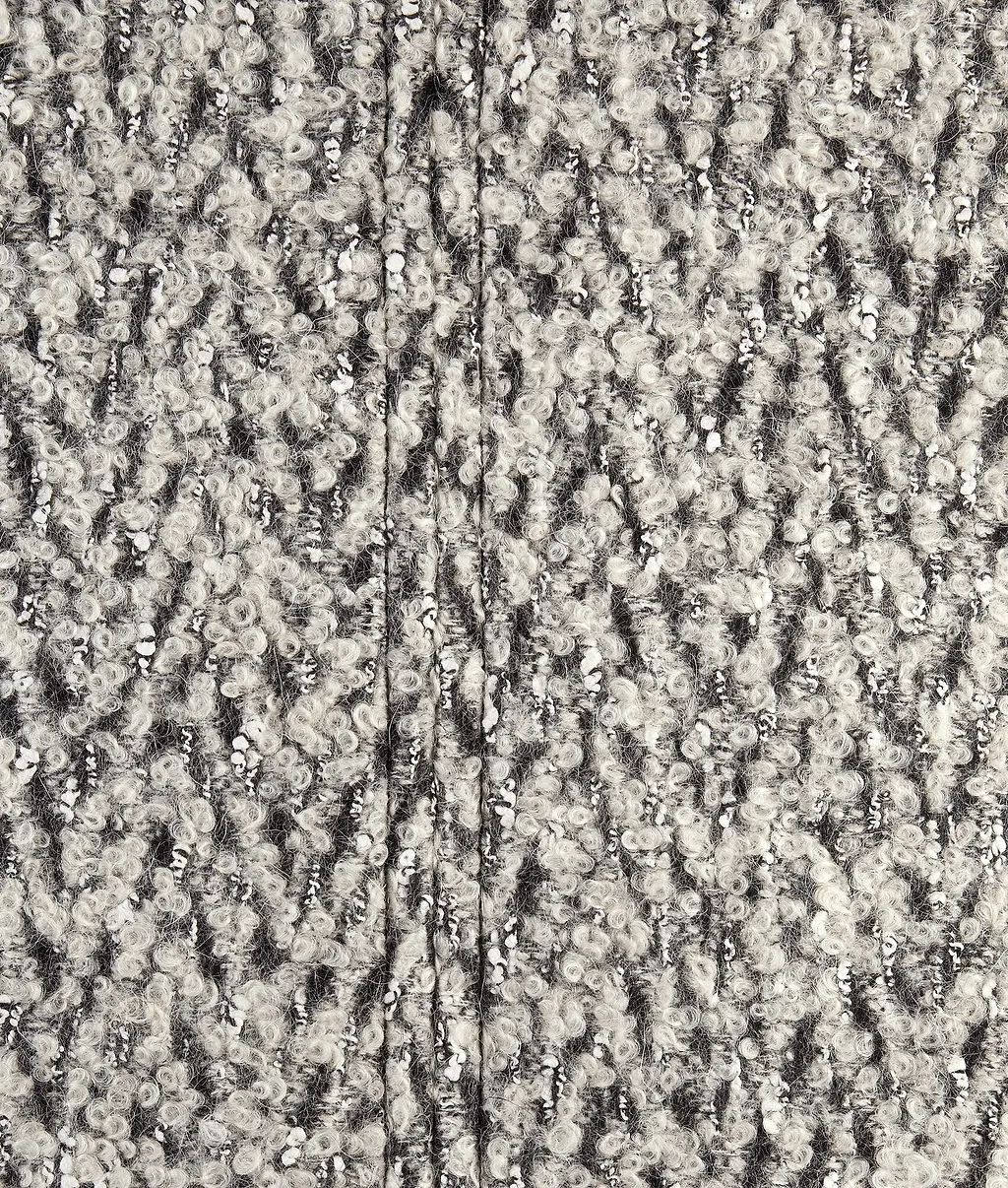 Wool Boucle Chevron Coat