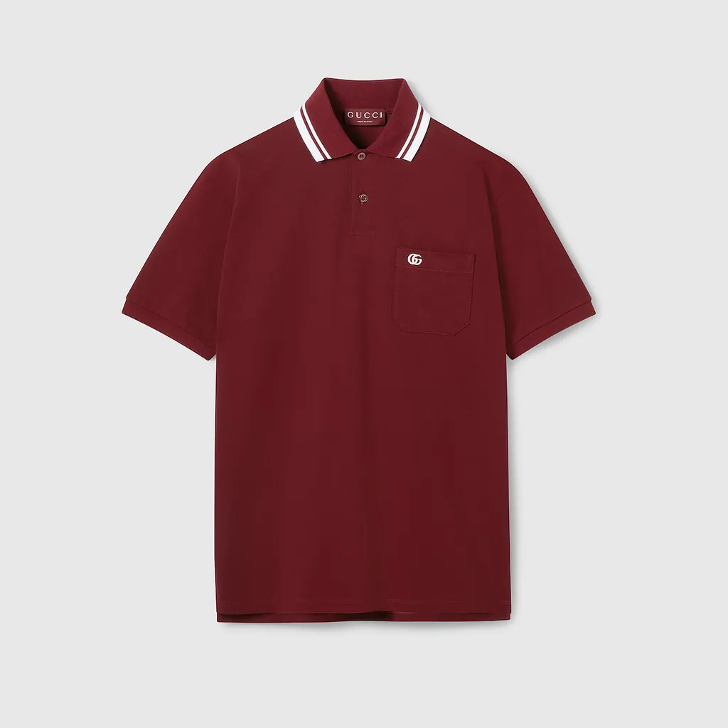 Cotton Piquet Polo Shirt With Embroidery