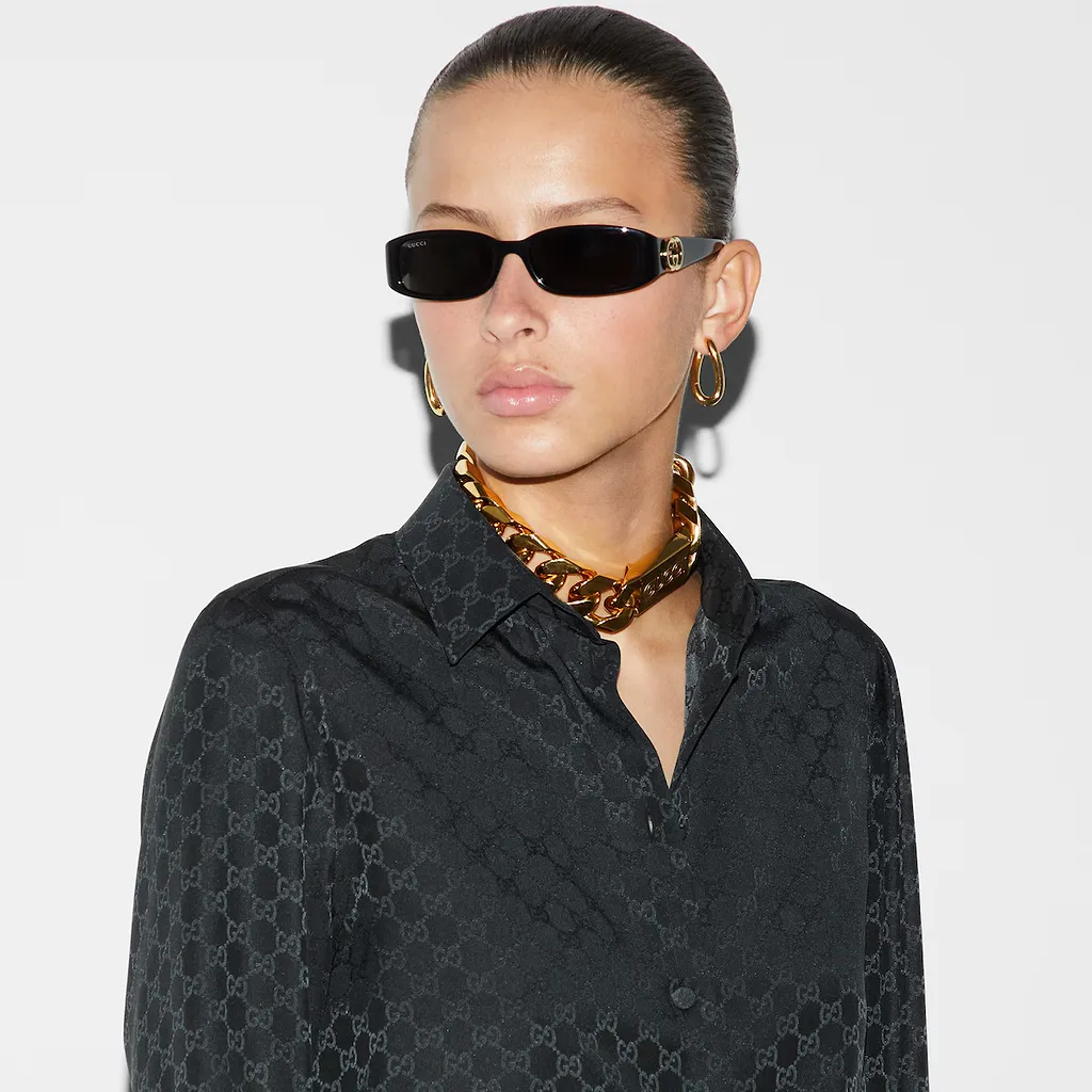 Gg CrÊPe Silk Shirt