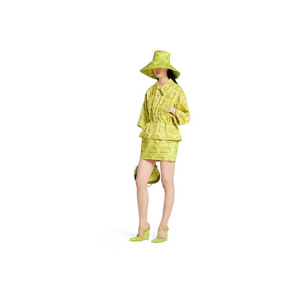 Printed Short Sleeve Boxy Jacket