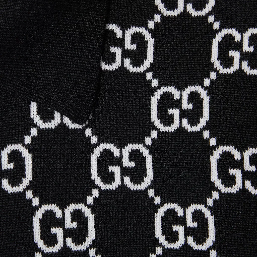 Reversible Gg Wool Jacquard Polo Shirt