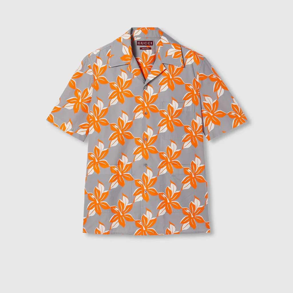 Printed Cotton Poplin Shirt