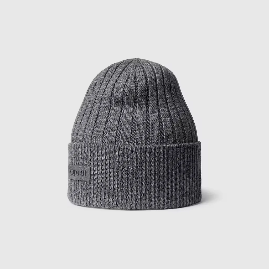 Rib Knit Wool Hat