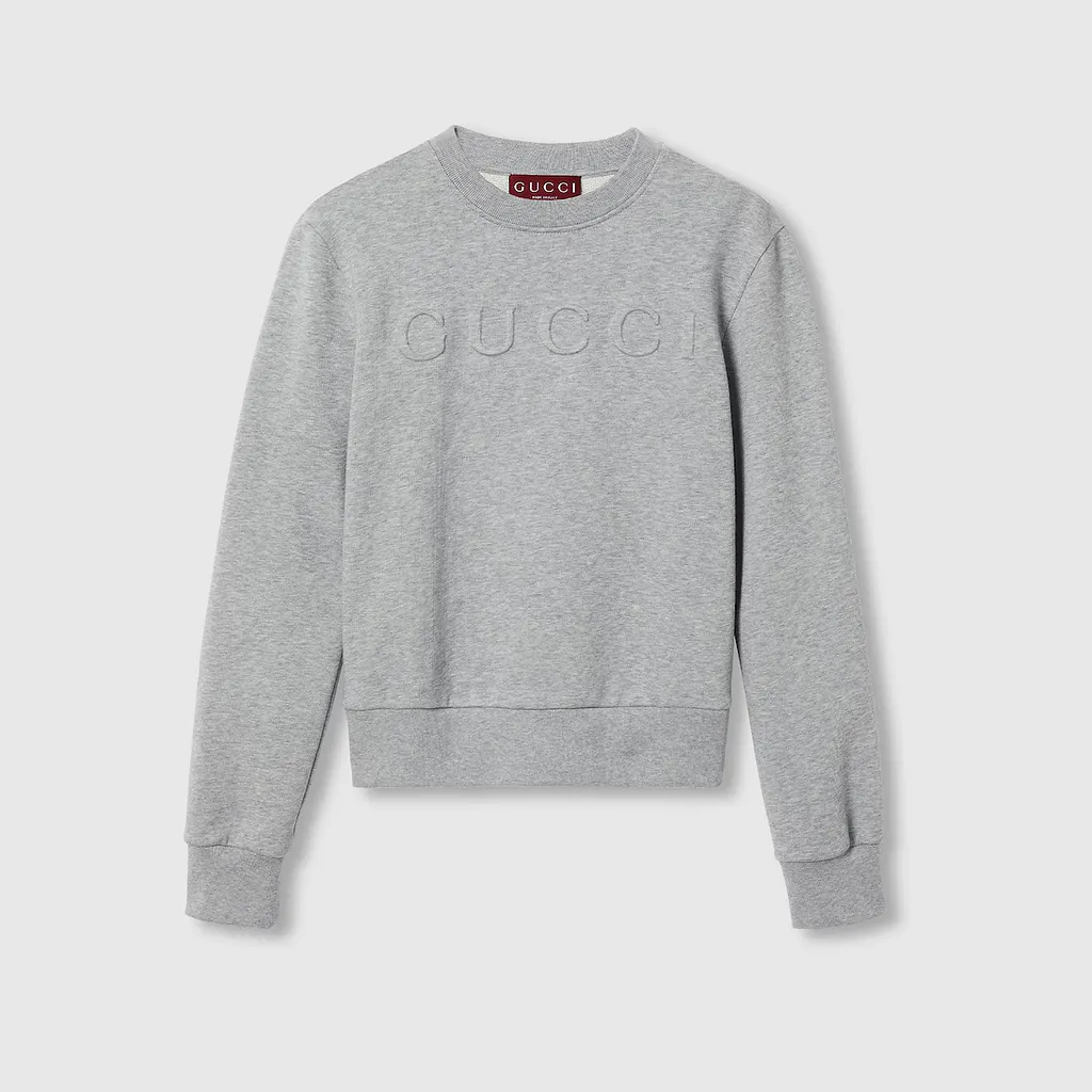 Cotton Jersey Embossed Sweatshirt