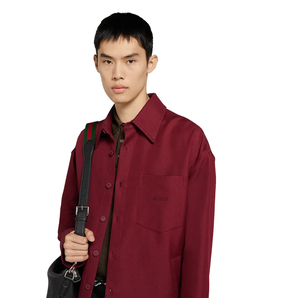 Cotton-Blend Gabardine Oversize Shirt