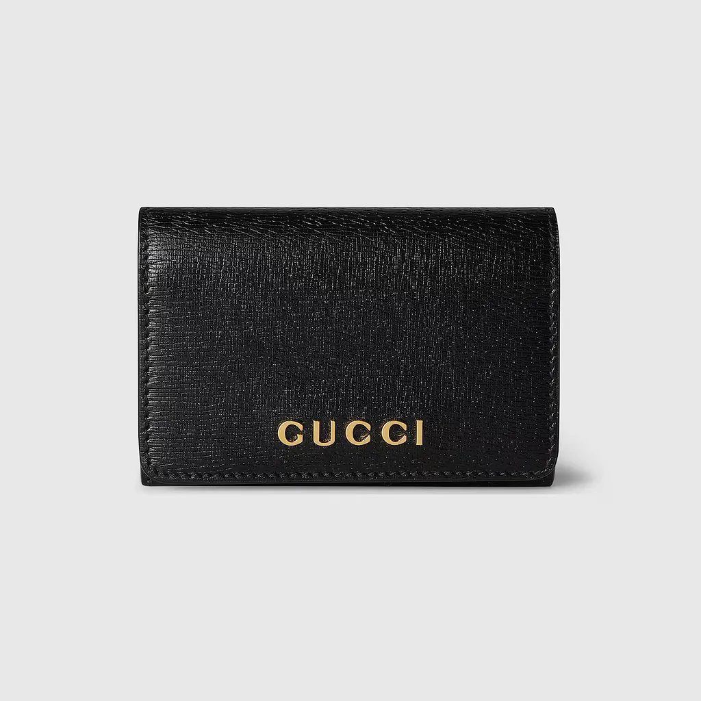 Card Case With Gucci Script