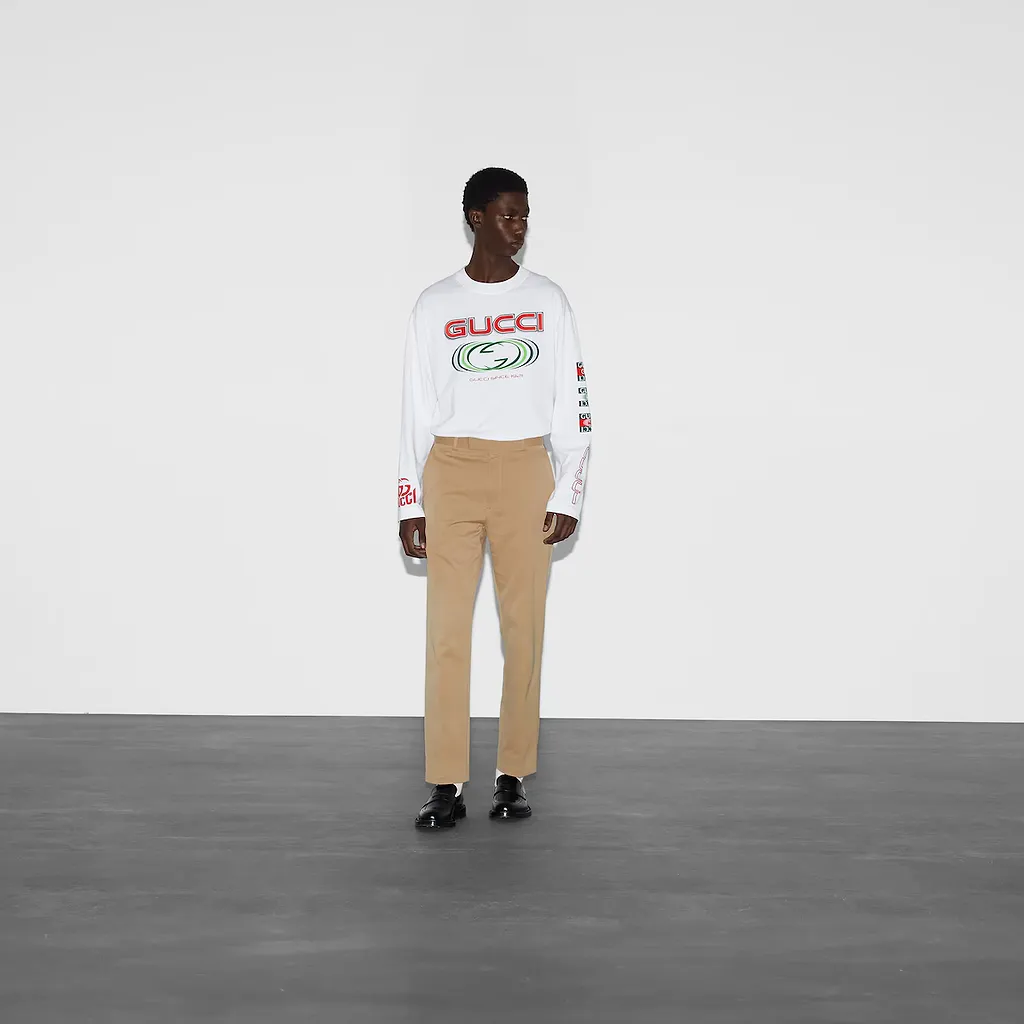 Cotton Gabardine Pant With Web