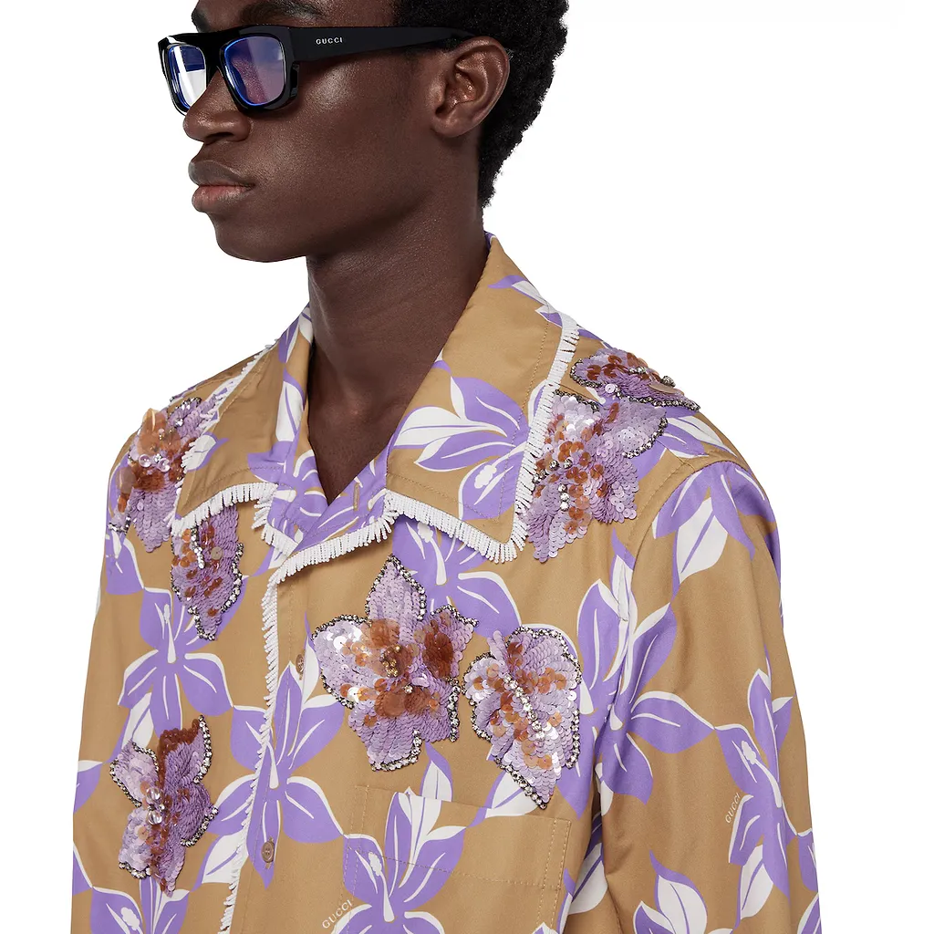 Printed Cotton Poplin Shirt