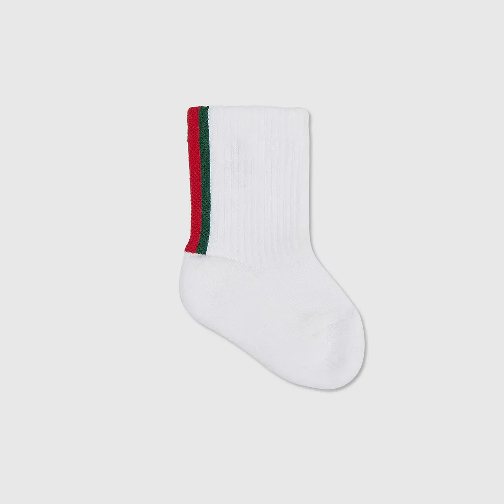 Baby Cotton Blend Socks With Web