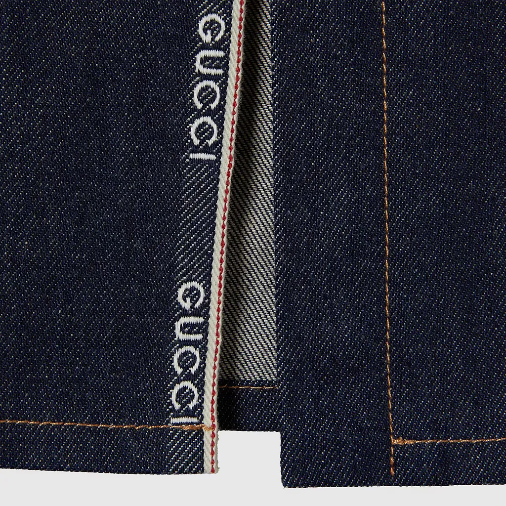 Mid-Length Denim Skirt
