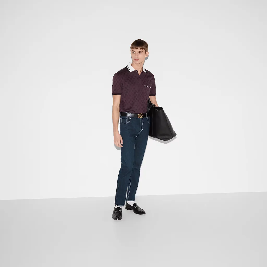Lasered Tapered Denim Pant