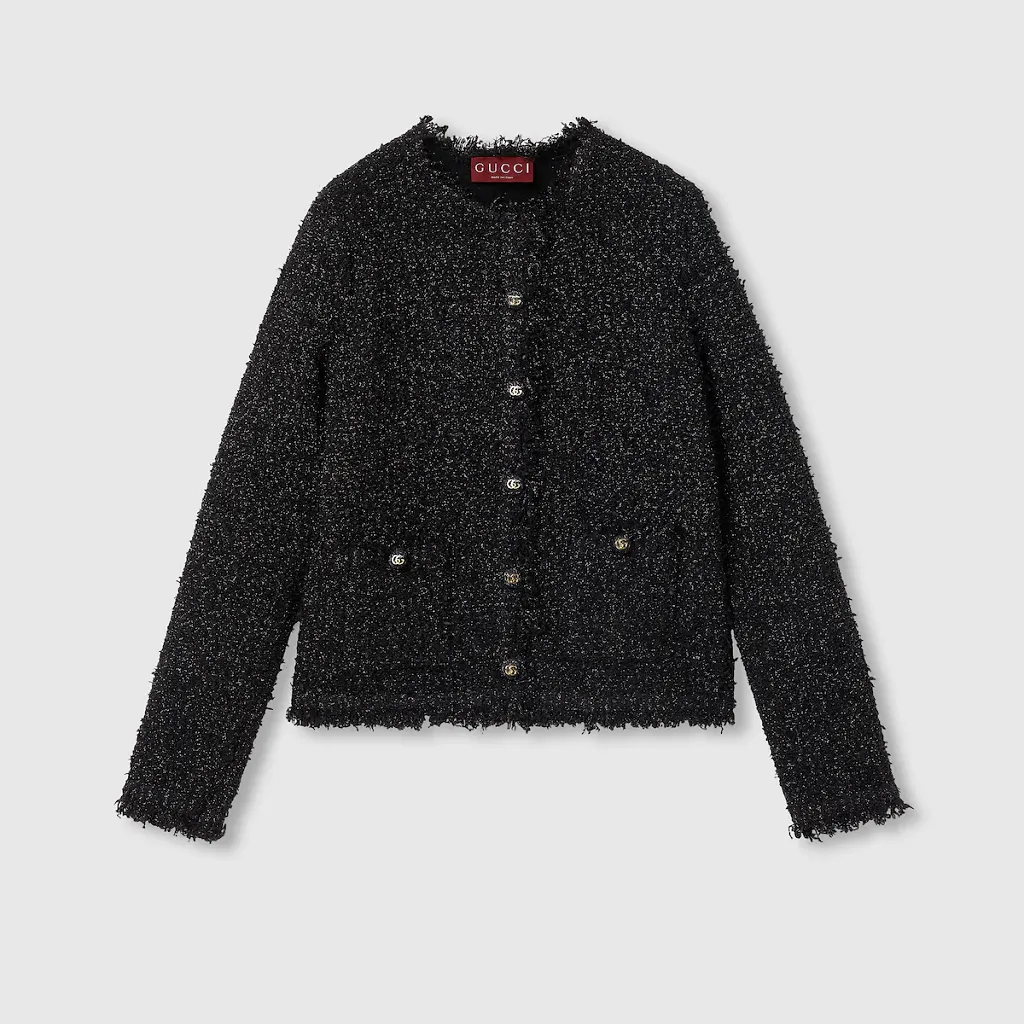 Lamé Woven Cardigan