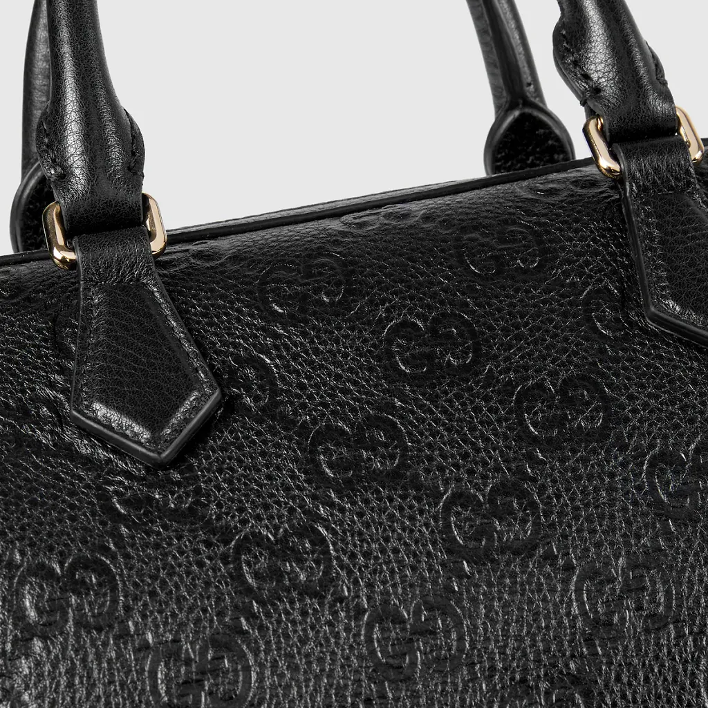 Gg Emblem Medium Boston Bag