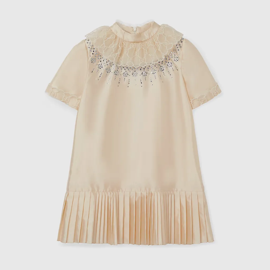 Children's Embroidered Silk Dress