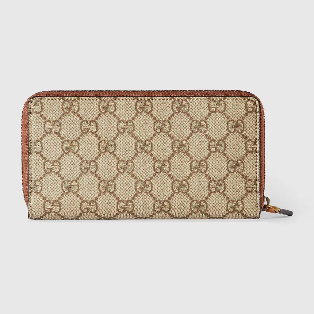 Gg Emblem Zip Around Wallet