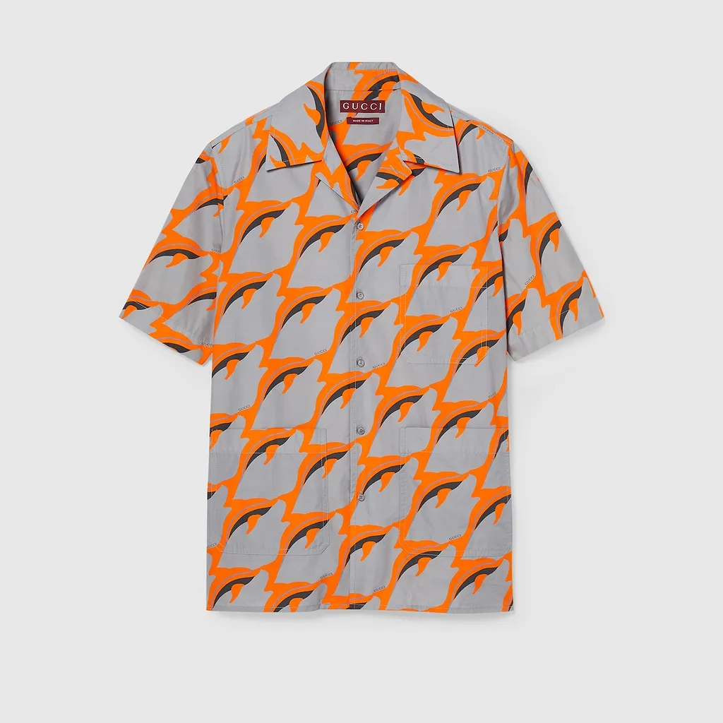 Printed Light Cotton Poplin Shirt