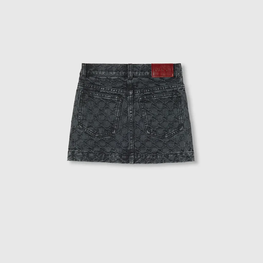 Children's Gg Denim Mini Skirt