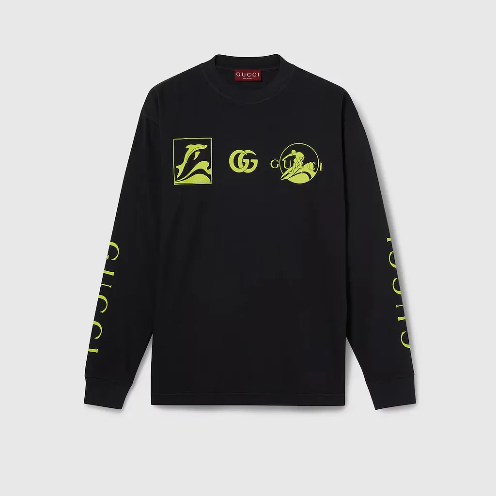 Printed Cotton Jersey Sweatshirt