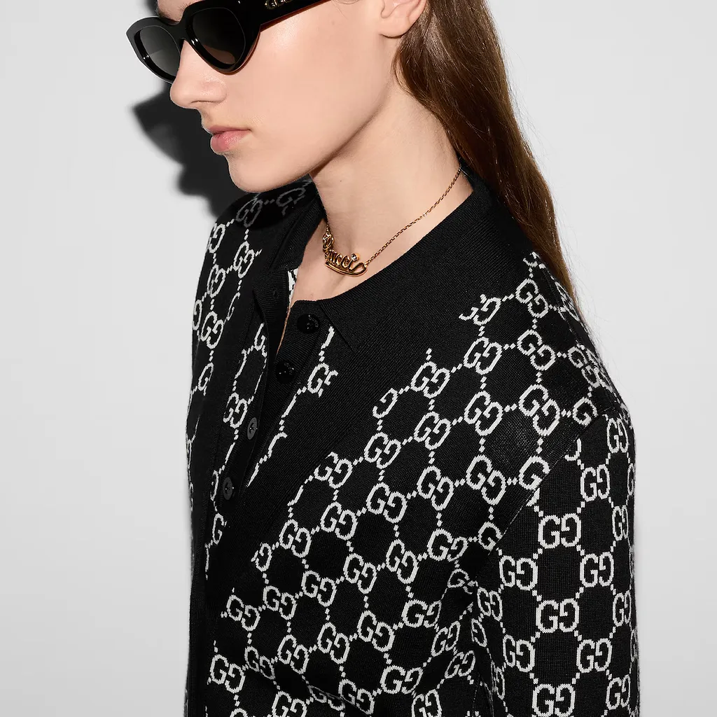 Reversible Gg Wool Jacquard Cardigan