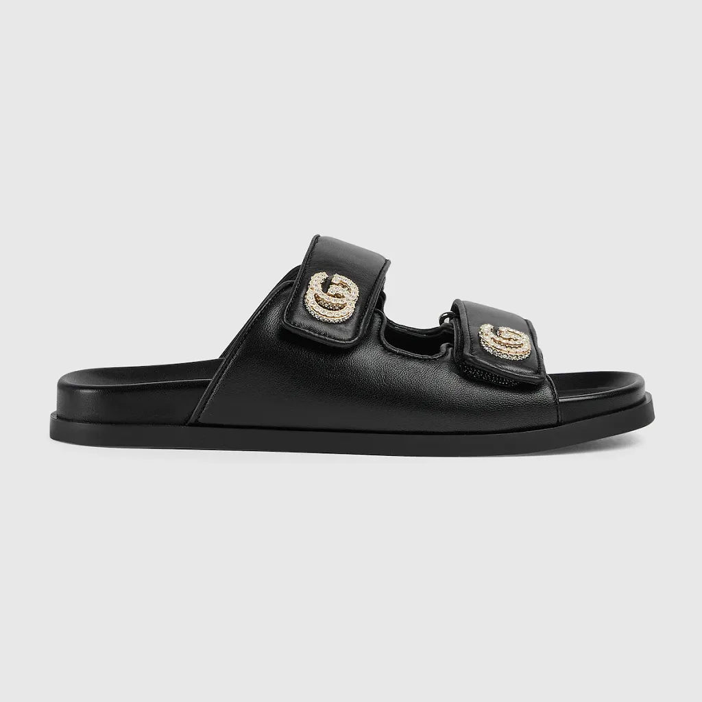 Sandal With Crystal Double G