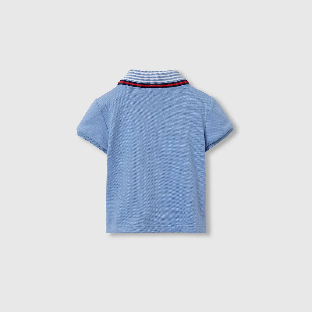 Baby Cotton Polo Shirt With Embroidery