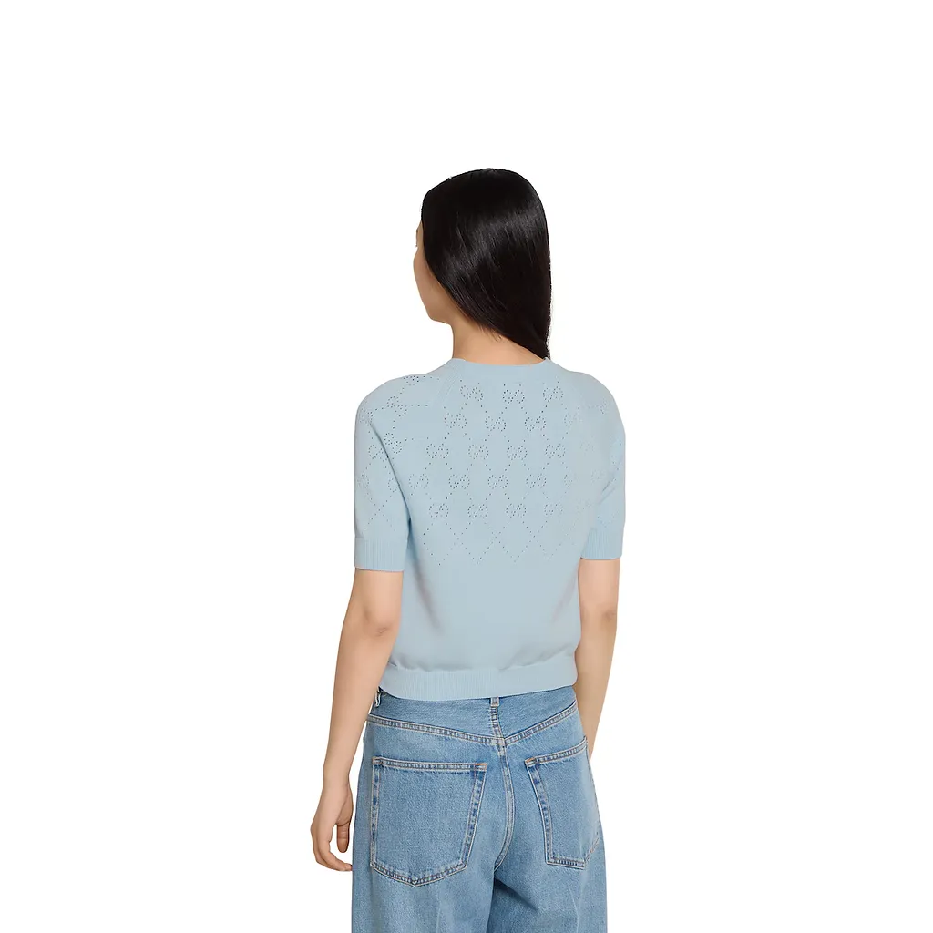 Gg Cotton Crewneck Top