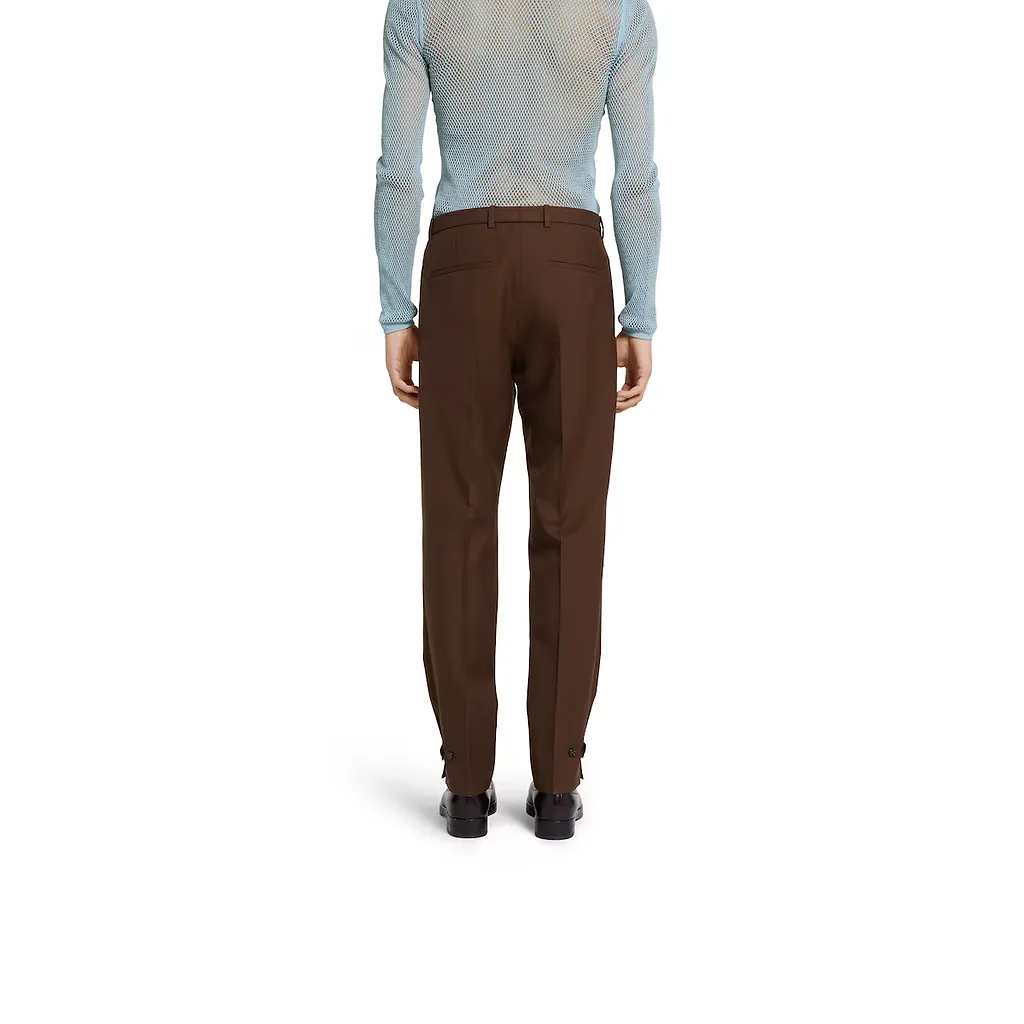 Embossed Wool Twill Pants