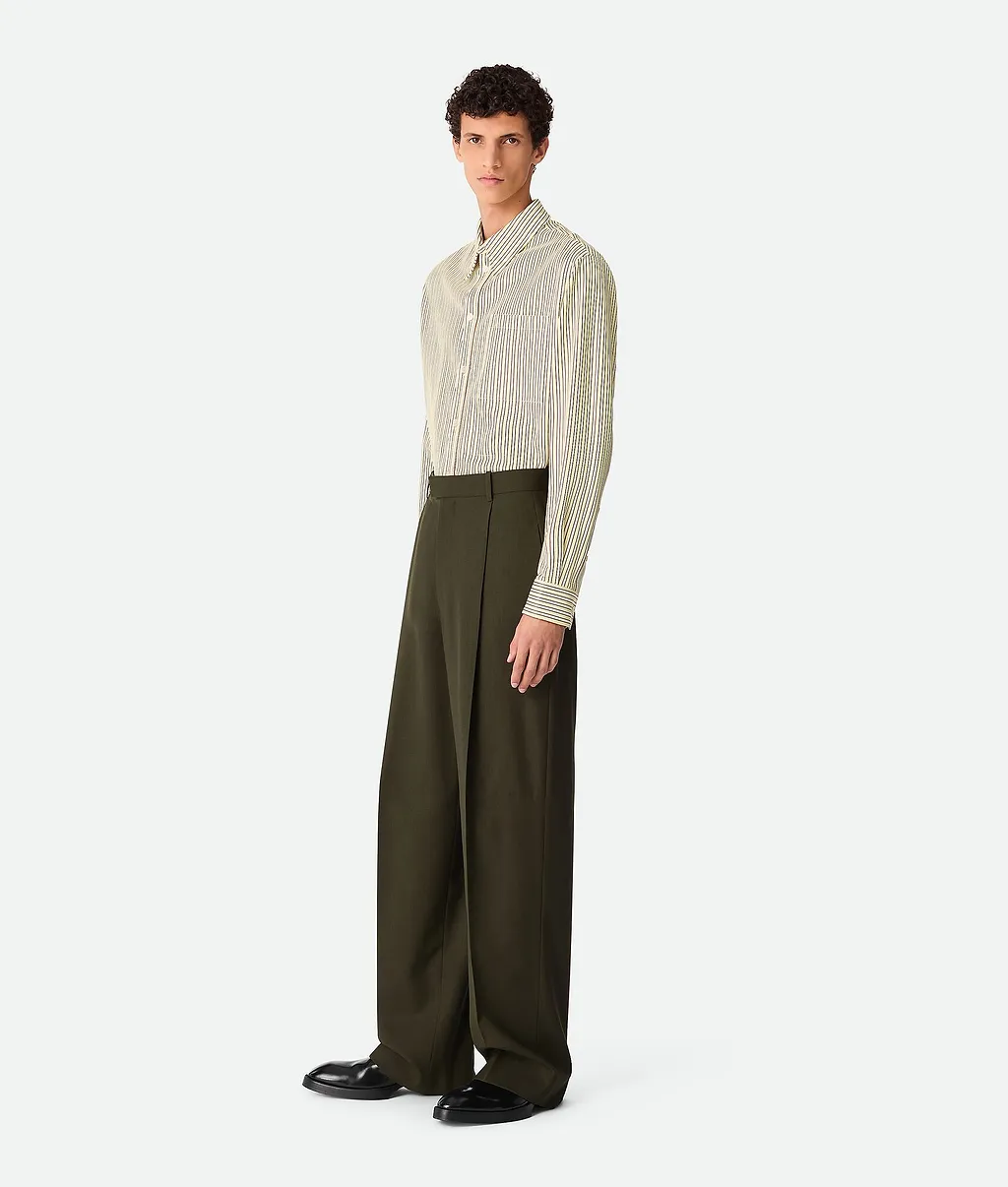 Light Wool Wide Leg Trousers
