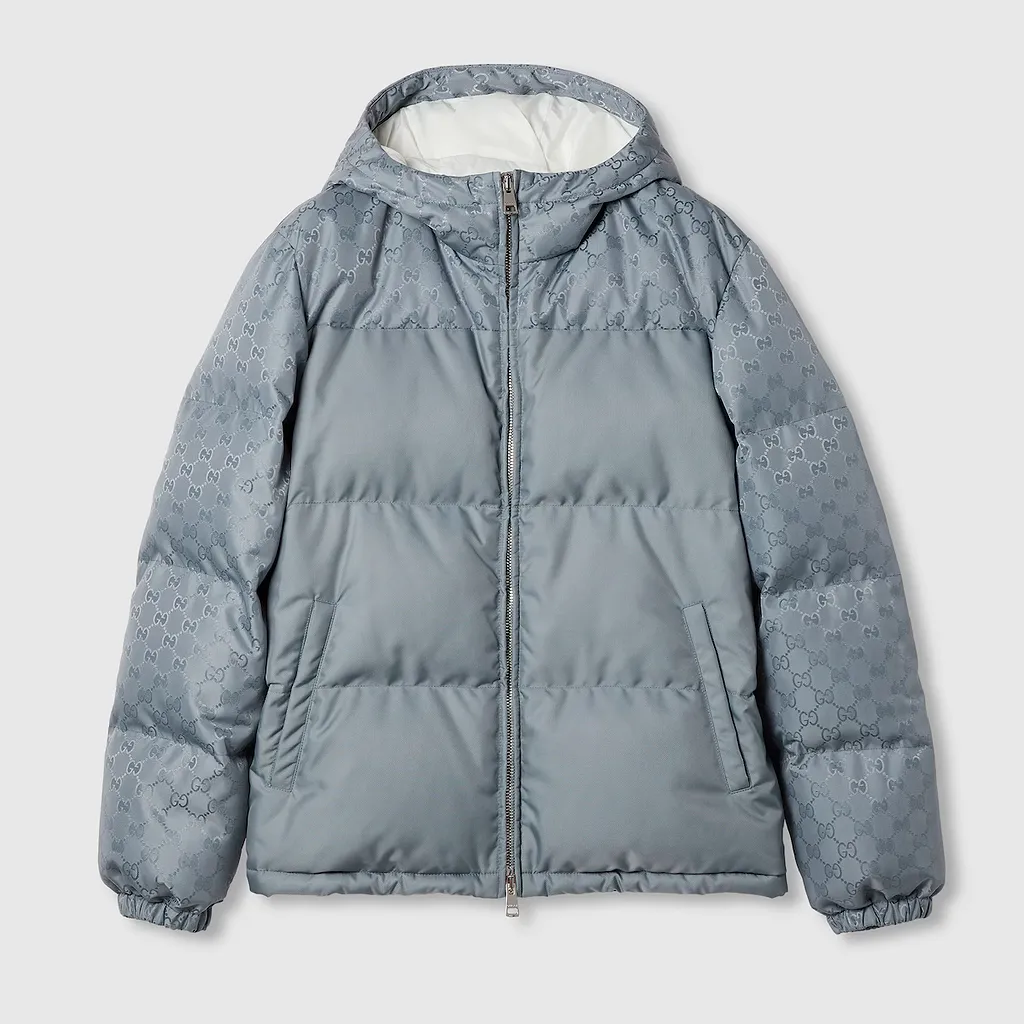 Gg Nylon Canvas Puffer Jacket