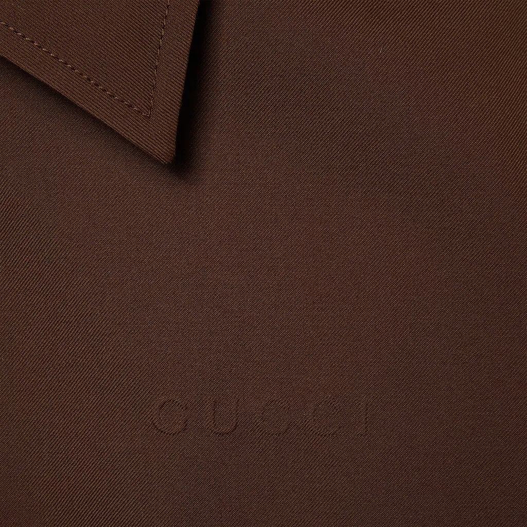 Embossed Wool Twill Zip Jacket