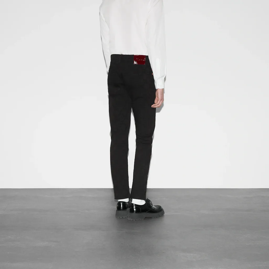 Gg Denim Jacquard Pant