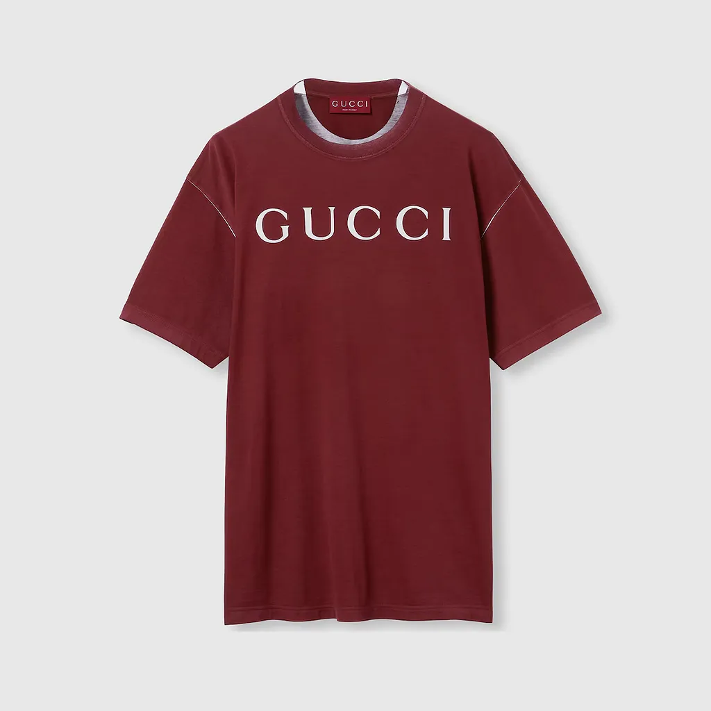 Cotton Jersey T-Shirt With Print