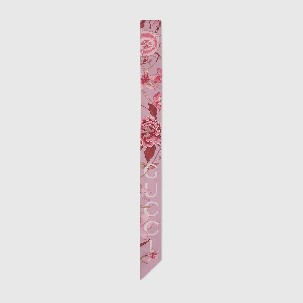 Printed Silk Neck Bow
