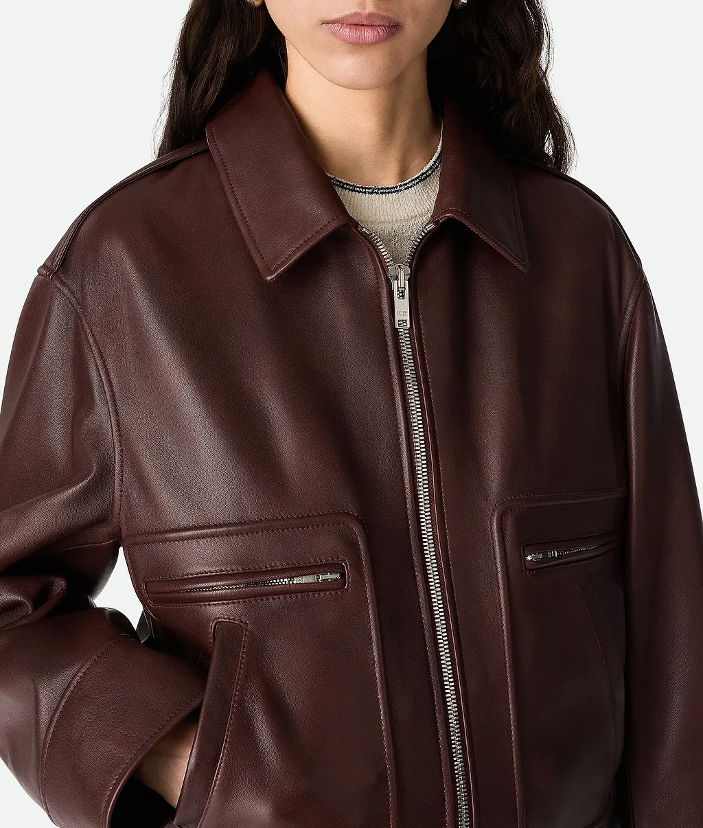 Padded Leather Blouson