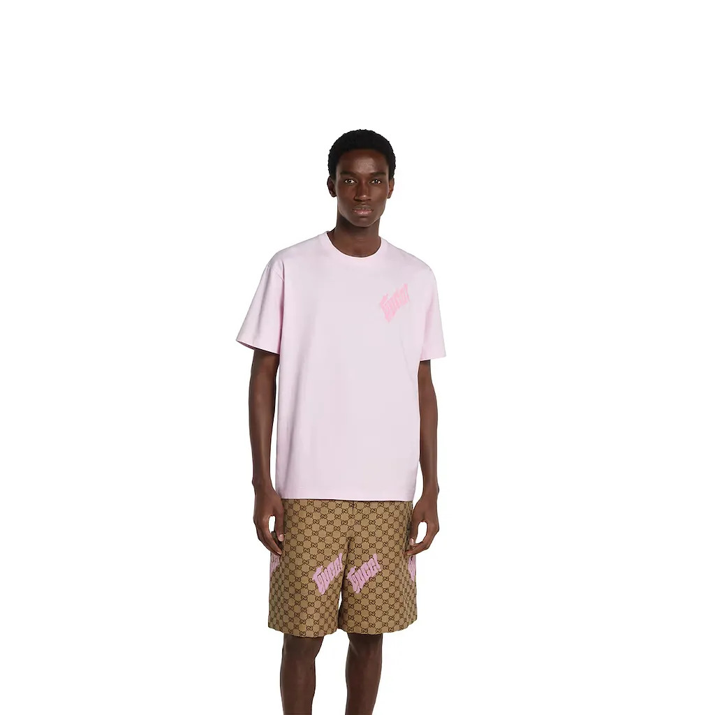 Cotton Jersey T-Shirt With Gucci Logo