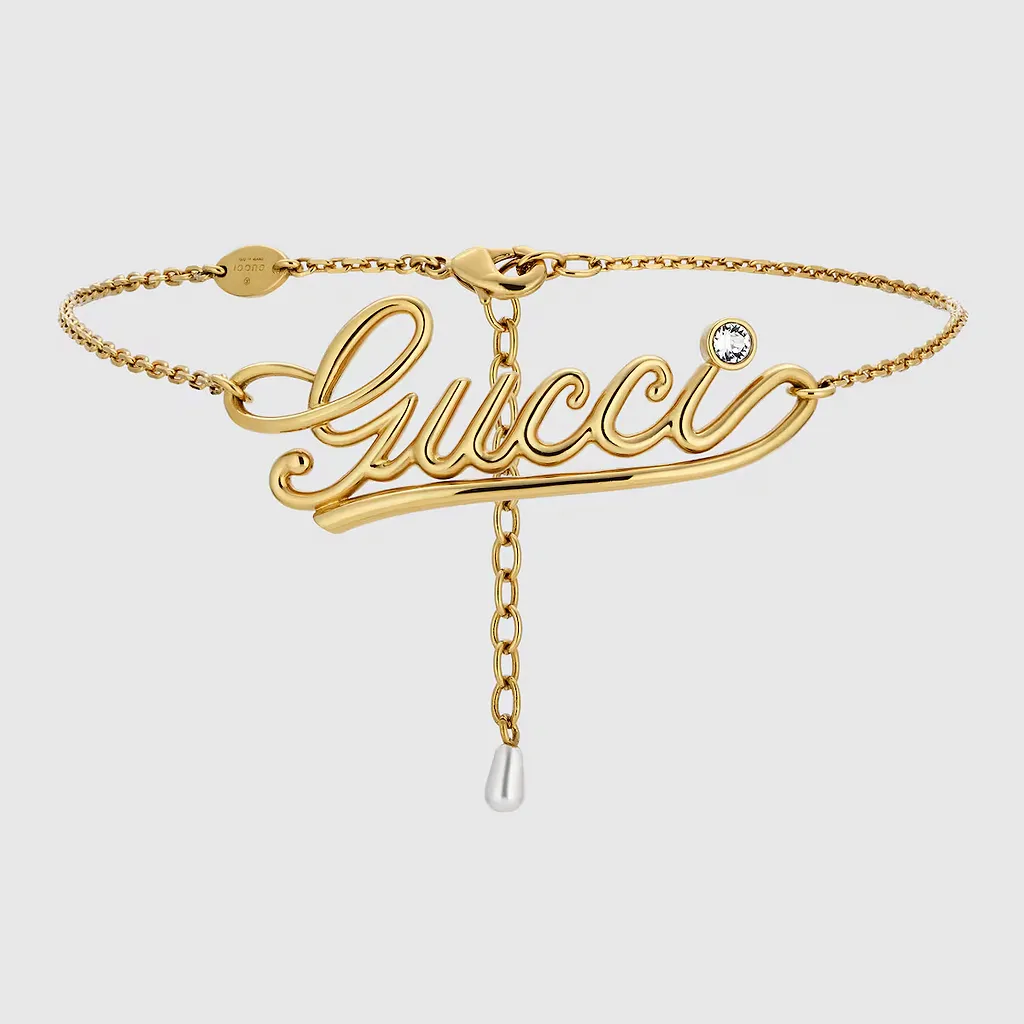 Choker Necklace With Gucci Script
