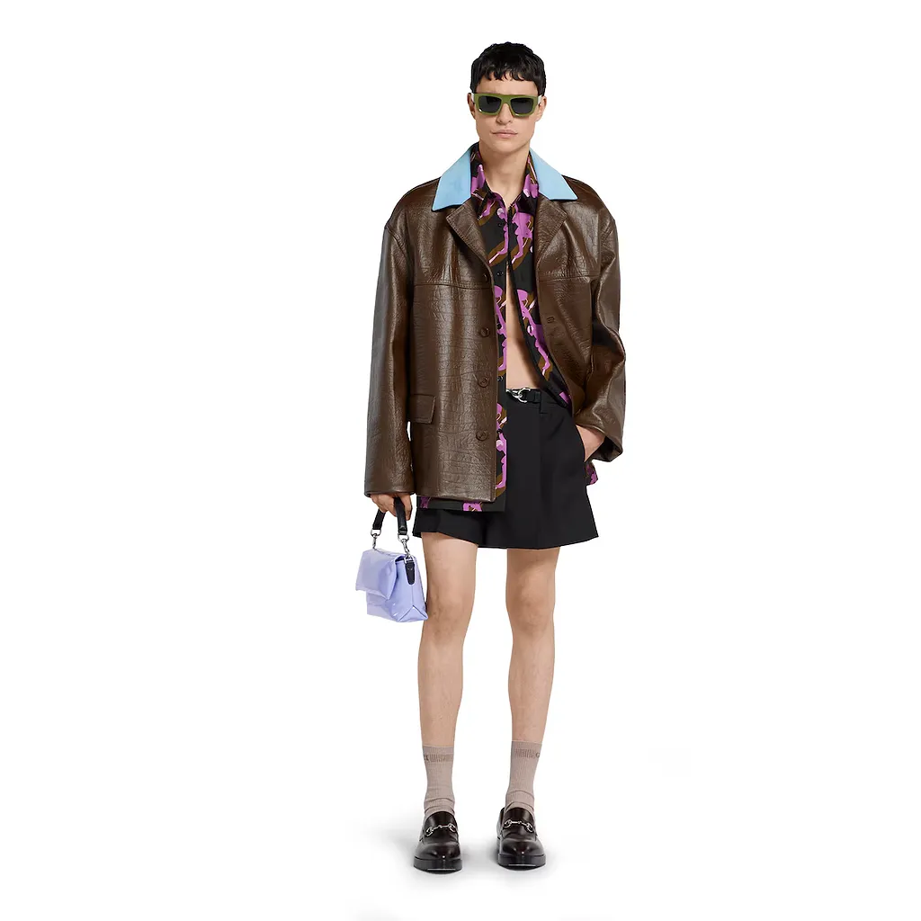 Embossed Leather Jacket