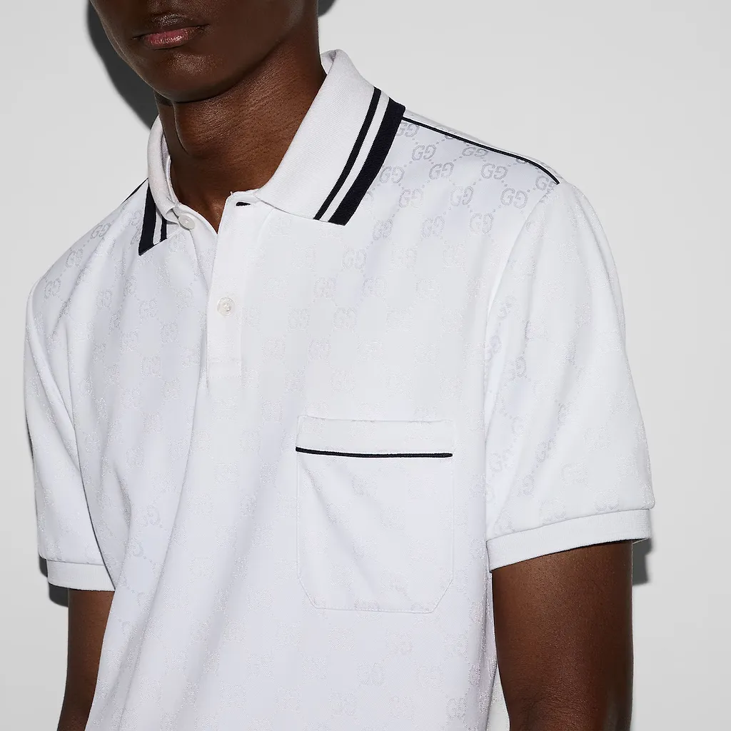 Gg Nylon And Cotton Polo Shirt