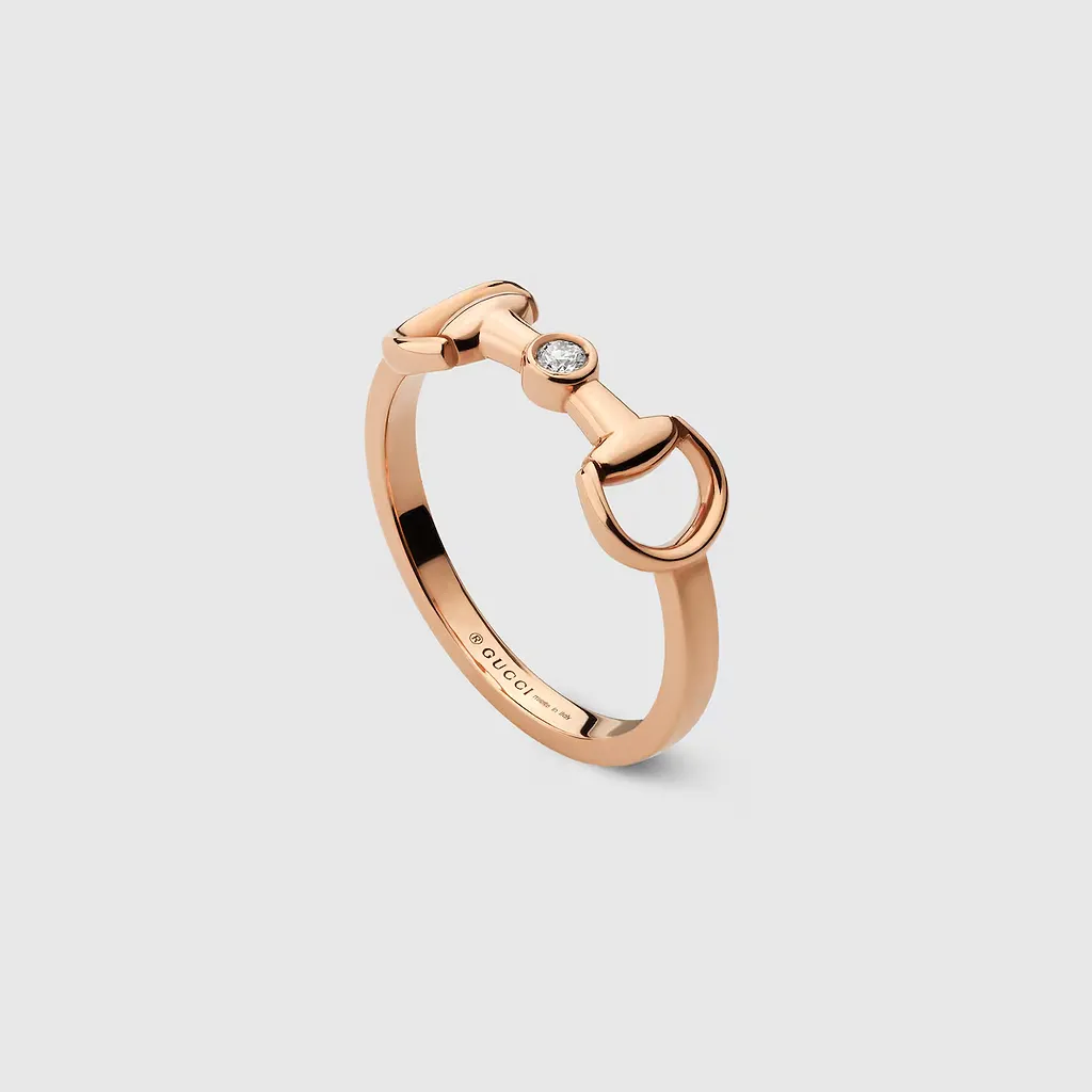 Gucci Horsebit Diamond 18K Ring