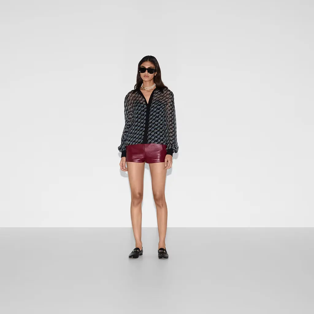 Printed Silk Creponne Shirt