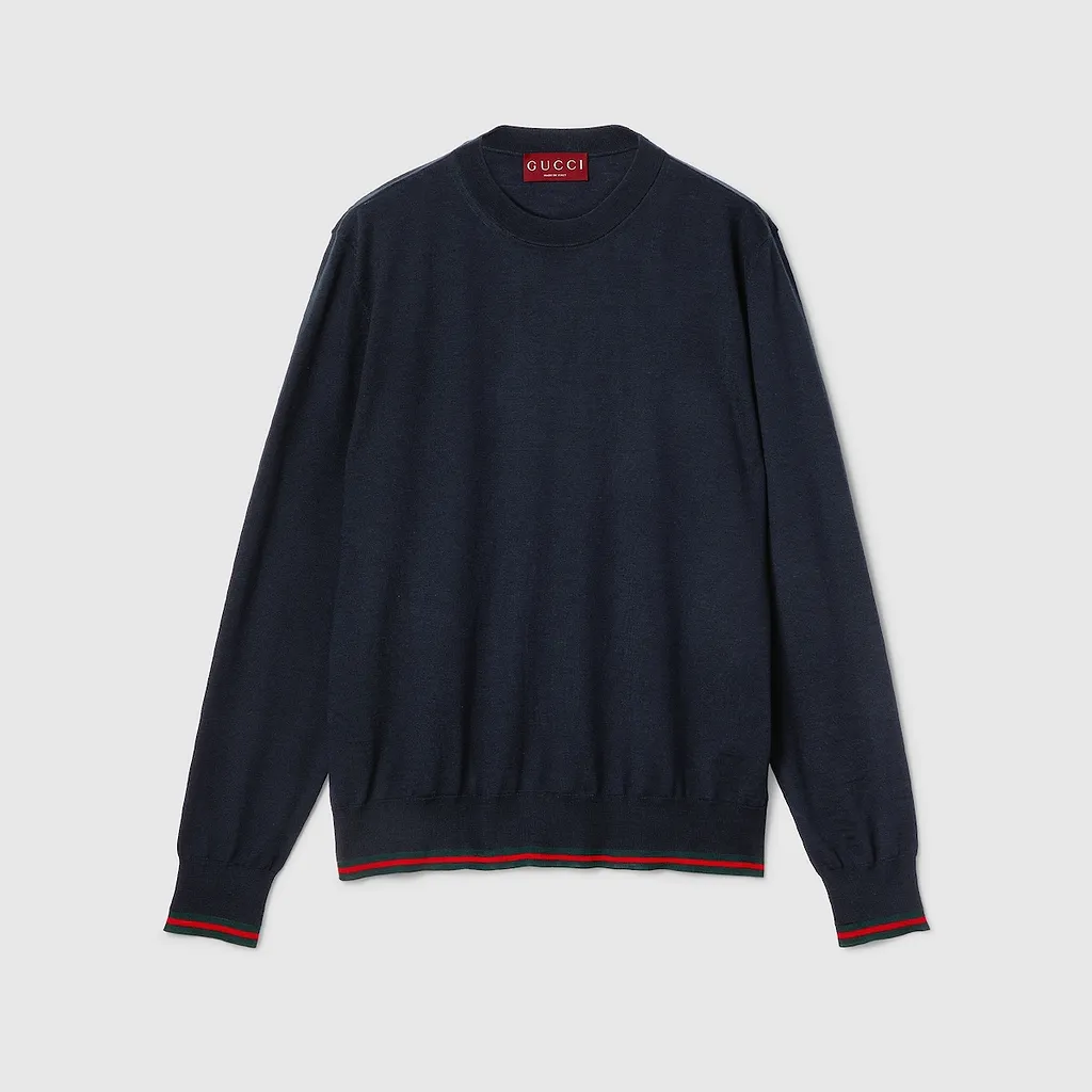 Wool Knit Jumper With Web