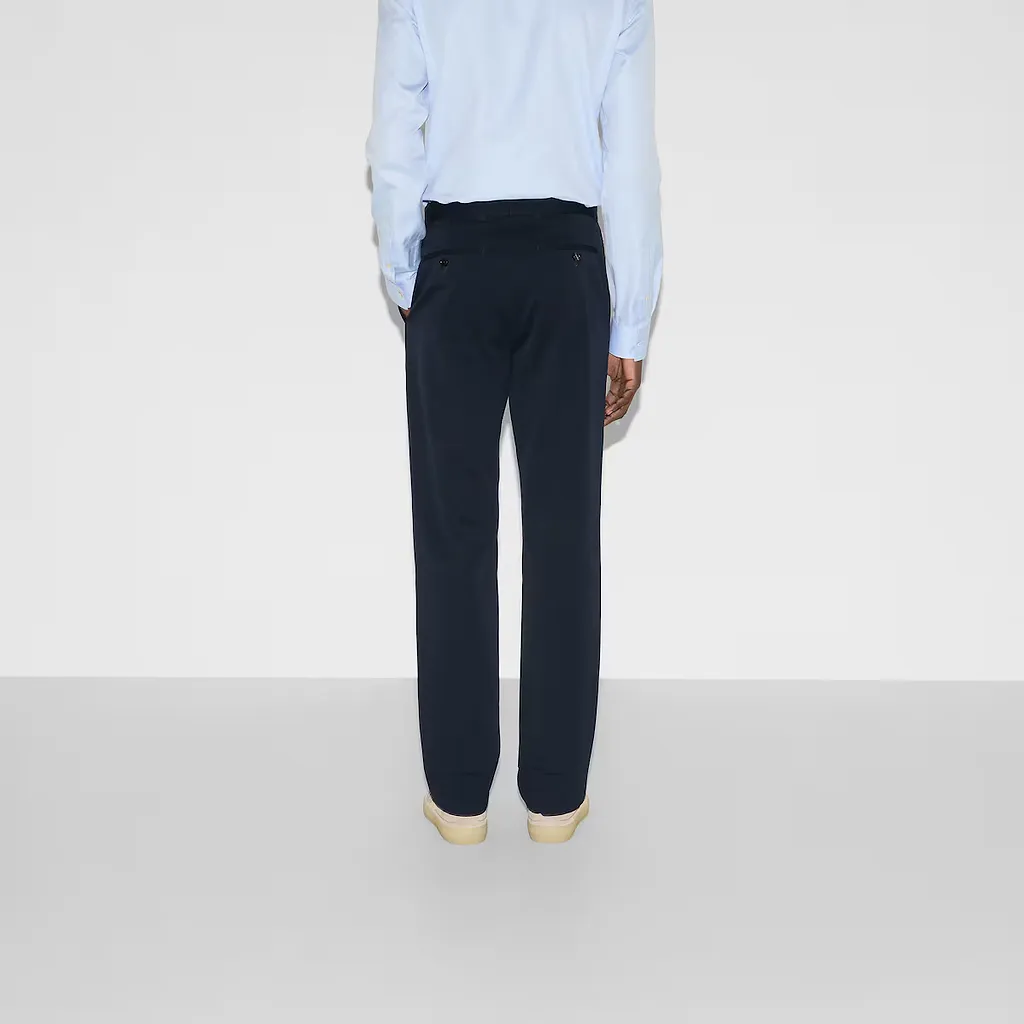 Cotton Gabardine Trouser With Web