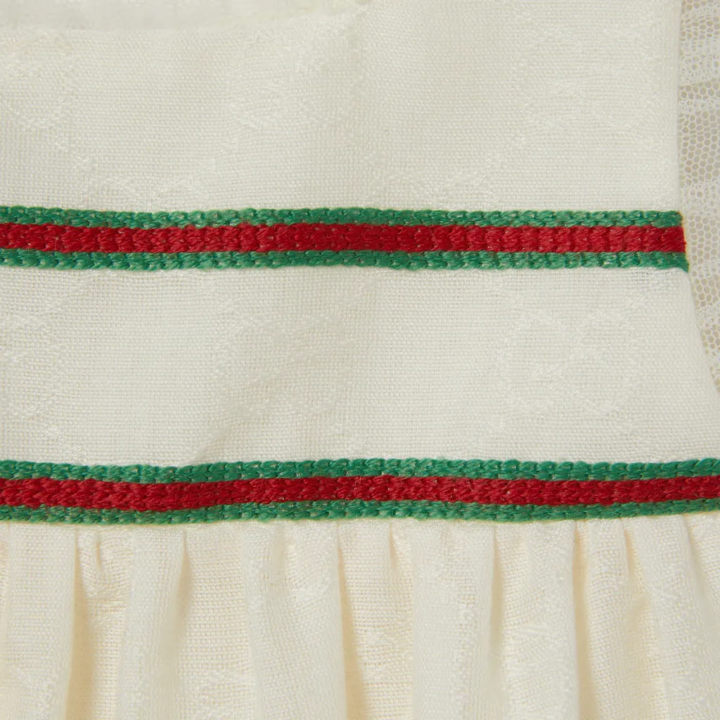 Baby Gg Cotton Dress With Web