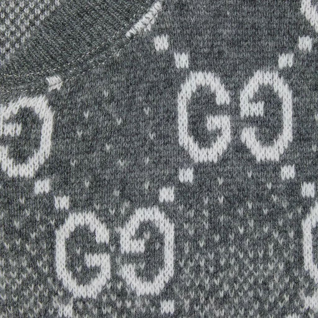 Children's Gg Wool Jacquard Cardigan