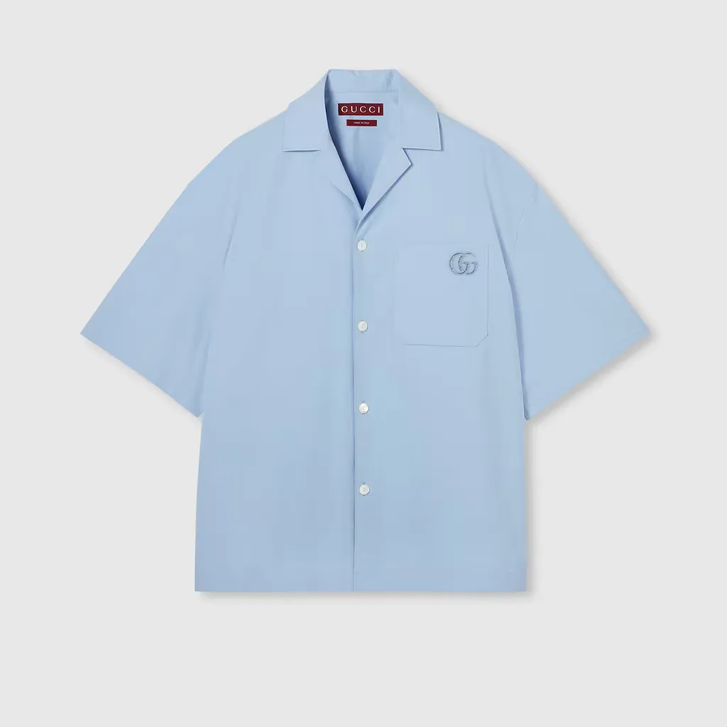 Cotton Poplin Shirt With Embroidery