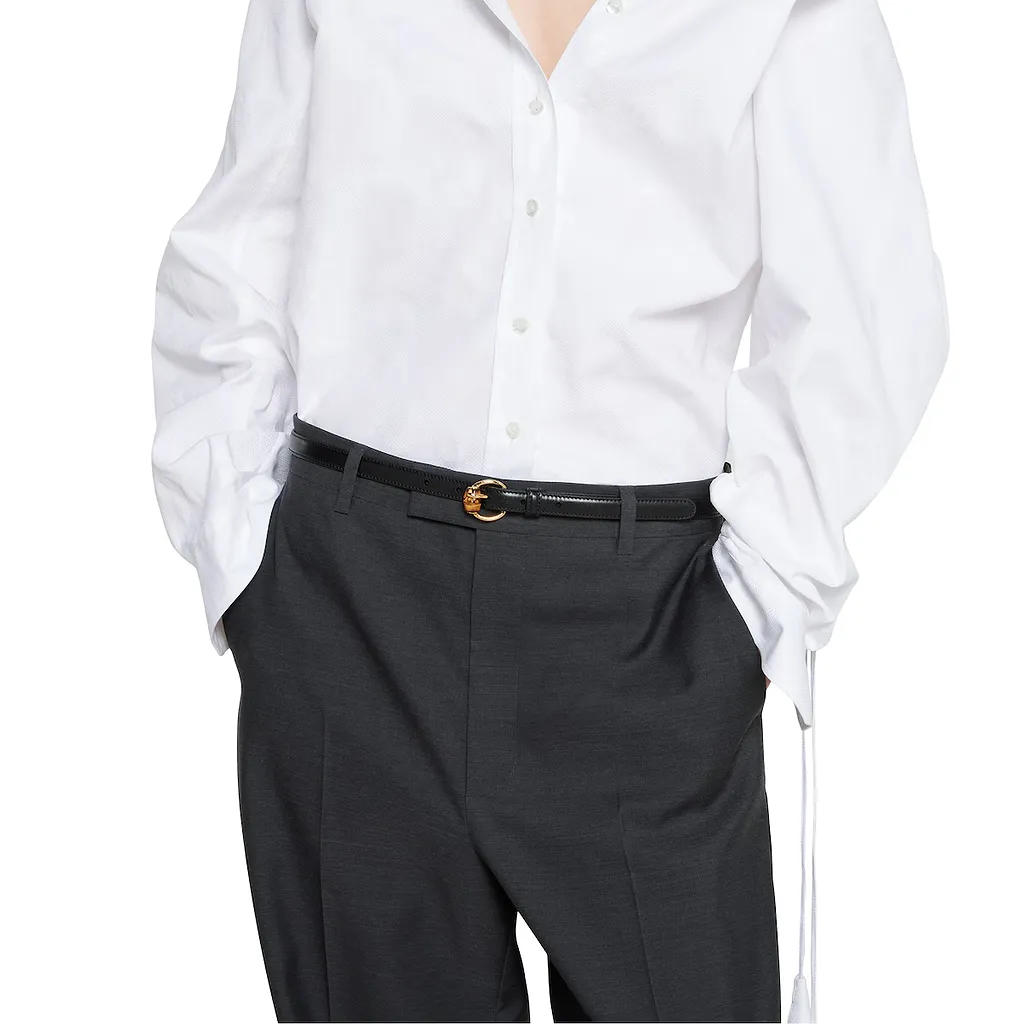 Thin Belt With Bamboo Detail Buckle