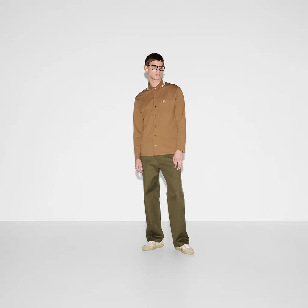 Cotton Piquet Polo Shirt With Embroidery