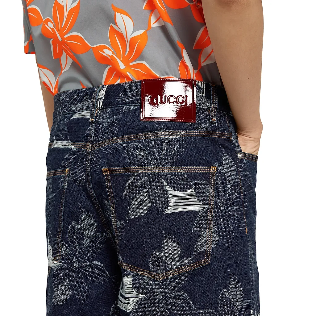 Denim Jacquard Pant